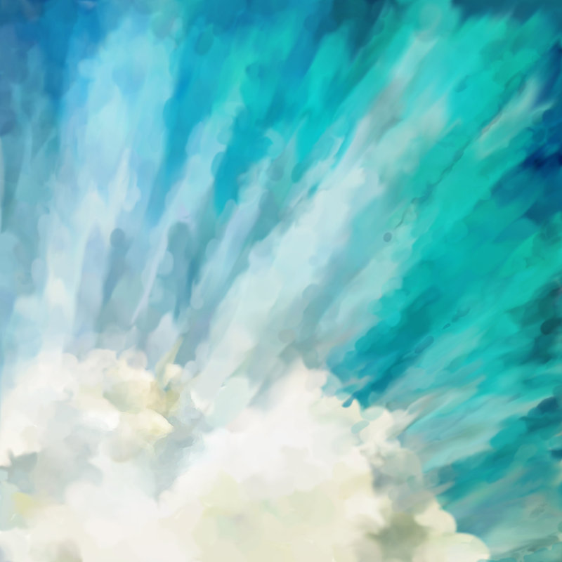 Blue Abstract Artistic Background by Kostins - Wrapped Canvas Print, 122cm H x 122cm W x 3.8cm D