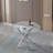 Contemporary Round Dining Tempered Glass Table With Stainless Steel Legs