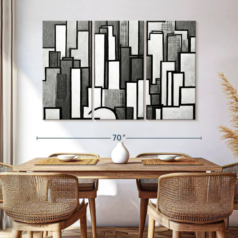 Aime Atlanta Cityscape BW, H 24 po x l 38 po