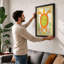 Turtle In Hexagons Modern - Print-136646036-136646043