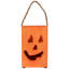 8" Orange Wood Jack O Lantern Halloween Candle Holder