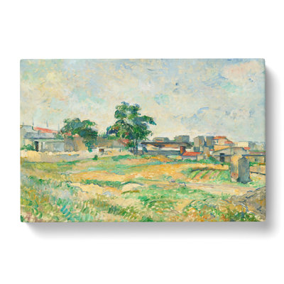 Landscape Near Paris by Paul Cezanne - Wrapped Canvas Painting