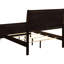 Lit double à panneau double avec cadre cappuccino et revêtement en bois noir moderne-1759772136