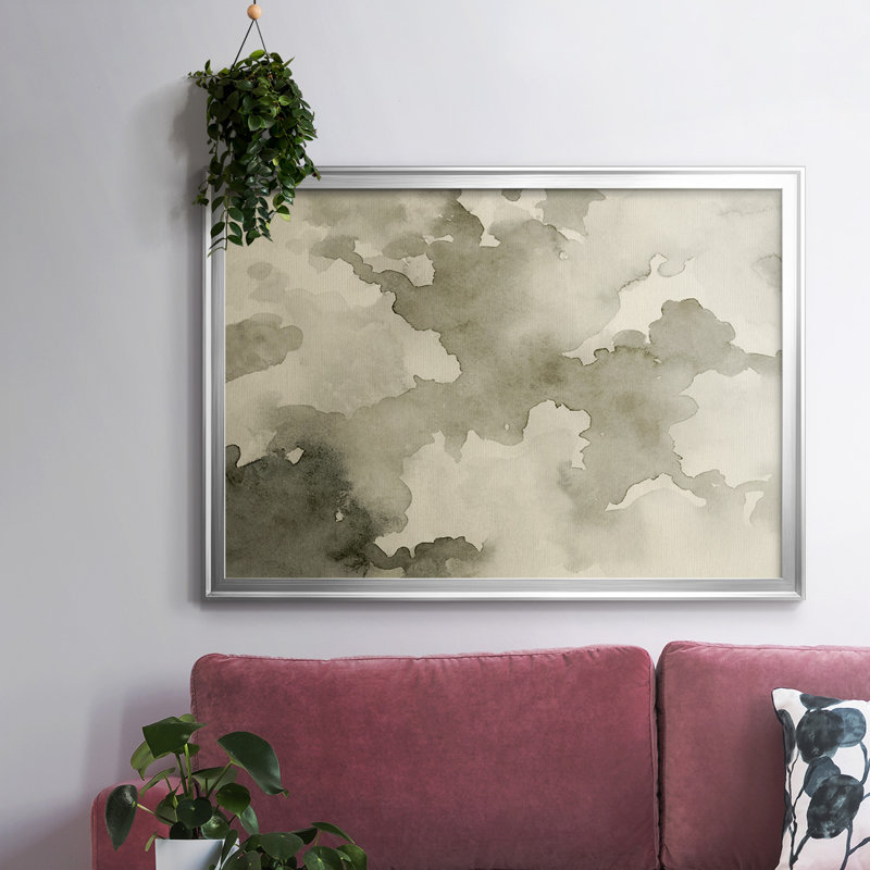 Antique Sky IV, reproduction d'art sur toile, Argent, H 30 po x l 44 po x P 1,5 po