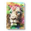 Blue Eyed Lion in Abstract - Wrapped Canvas-55315928