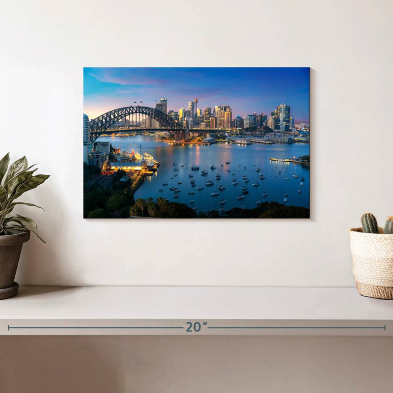 Sireci Bustling Sydney Skyline, 8" H x 12" W