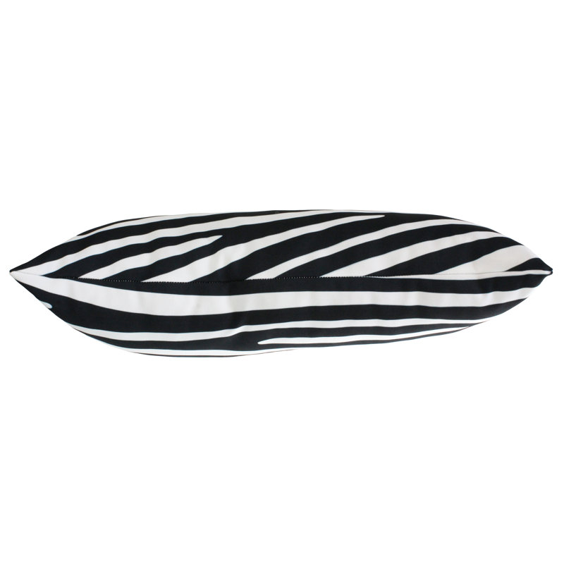 Animal Print Reversible Throw Pillow, White/Black
