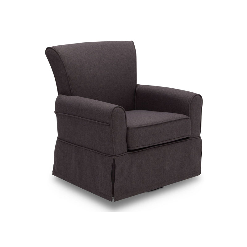 Delta Children Epic Upholstered Glider, Charcoal , Charcoal with Charcoal Welt