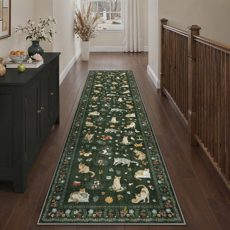 Tapis pour chat Paw & Petal, Tapis de couloir 2 pi x 8 pi, Vert