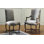 Cotton Upholstered Arm Chair in Gray