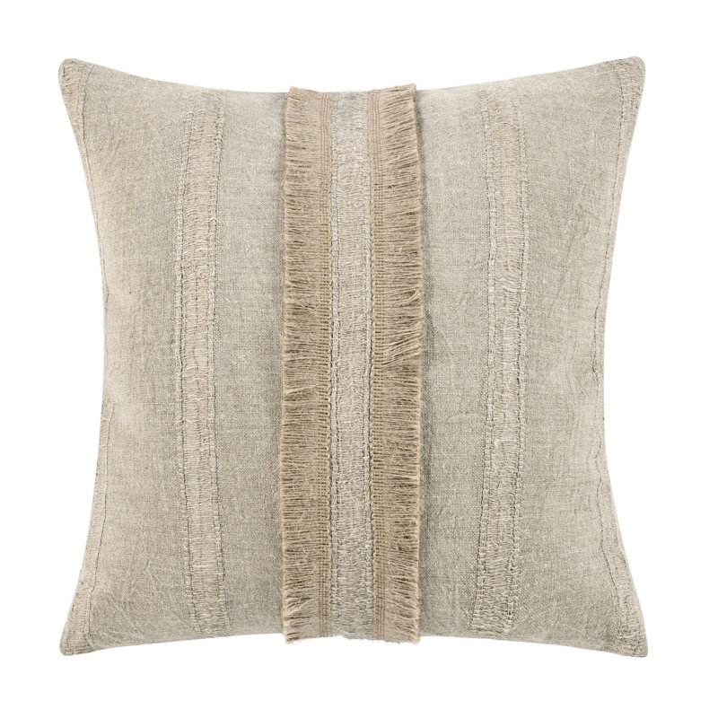 Valley 22" Woven Throw Pillow, Natural