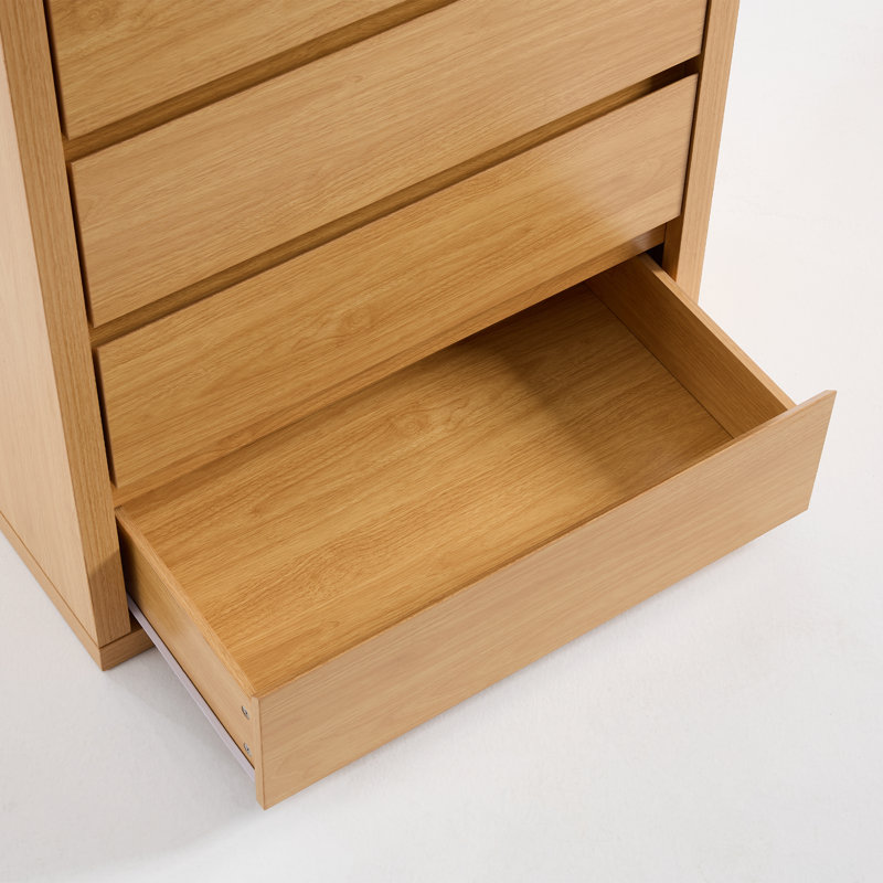 Fere 30" W 5-Drawer Dresser, Honey Oak