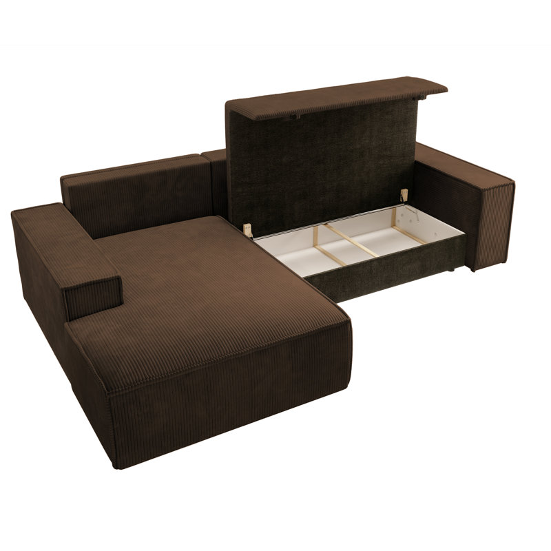 Chadman Sofa & Chaise, Brown, Left Hand Facing