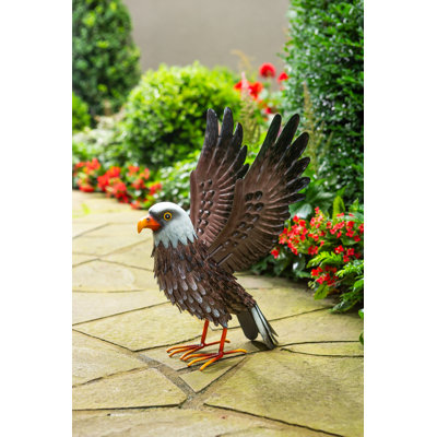 Statue Boilès en métal avec ailes d'aigle
