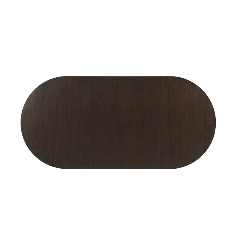 Mahogany Oval Extendable Dining Table with Curved Legs