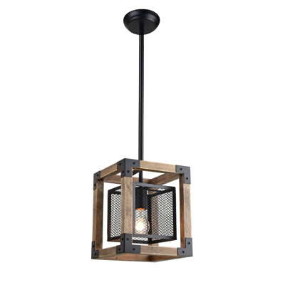 Luminaire suspendu carré à 1 lumière