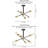 Lorena 6-light 17.2” Sputnik Black and Gold Chandelier