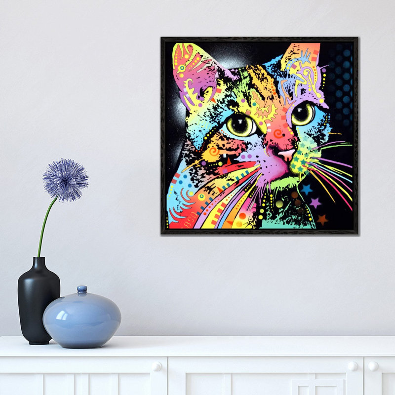 Catillac New by Dean Russo - Print on Canvas, Black Framed, 45.72 cm H x 45.72 cm W