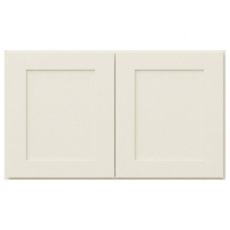 30" W x 18" H Soft White Shaker Ready-to-Assemble Wall Cabinet with Solid Wood Doors