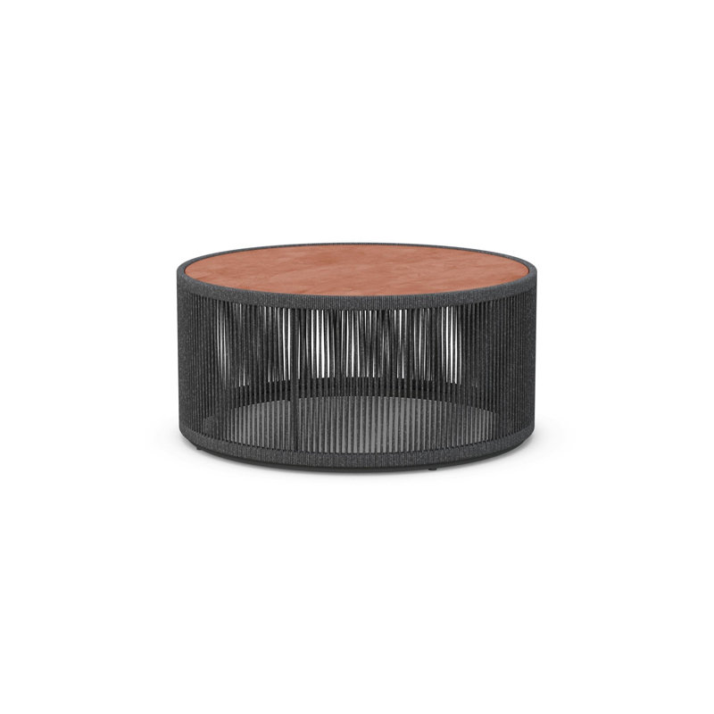 Malta Round Coffee Table Dekton Top, Umber, Pebble