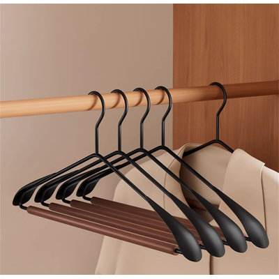 Beech Wood Hanger With Iron Hook – Premium Non-Slip Garment Rack