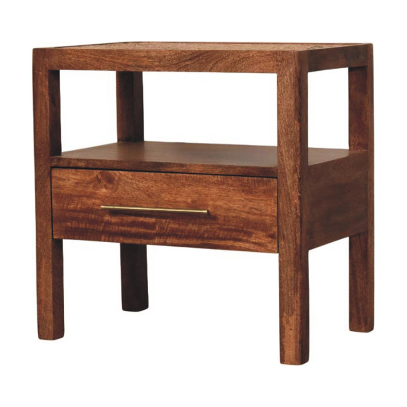 55cm W Solid Wood Bedside Table