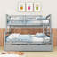Lit superposé simple au-dessus d'un lit double en bois massif avec lit gigogne Grena par Harper Orchard-2099229643