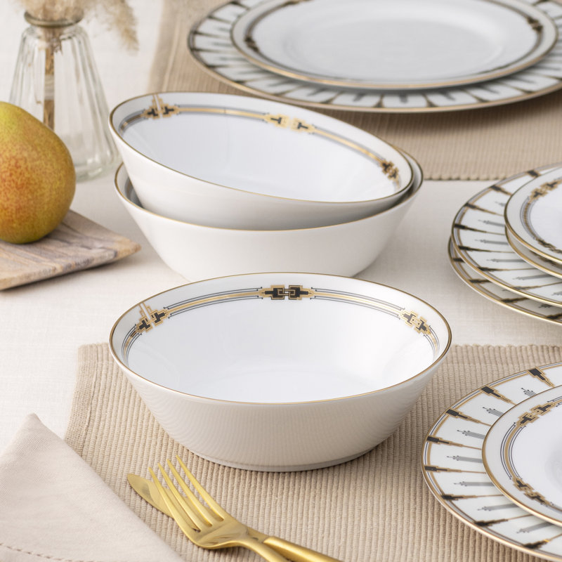 Noritake Empire Gold Set of 4 Soup Bowls, 7 in., 22 oz.