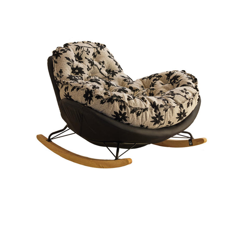 Chaise berçante ergonomique en bois massif