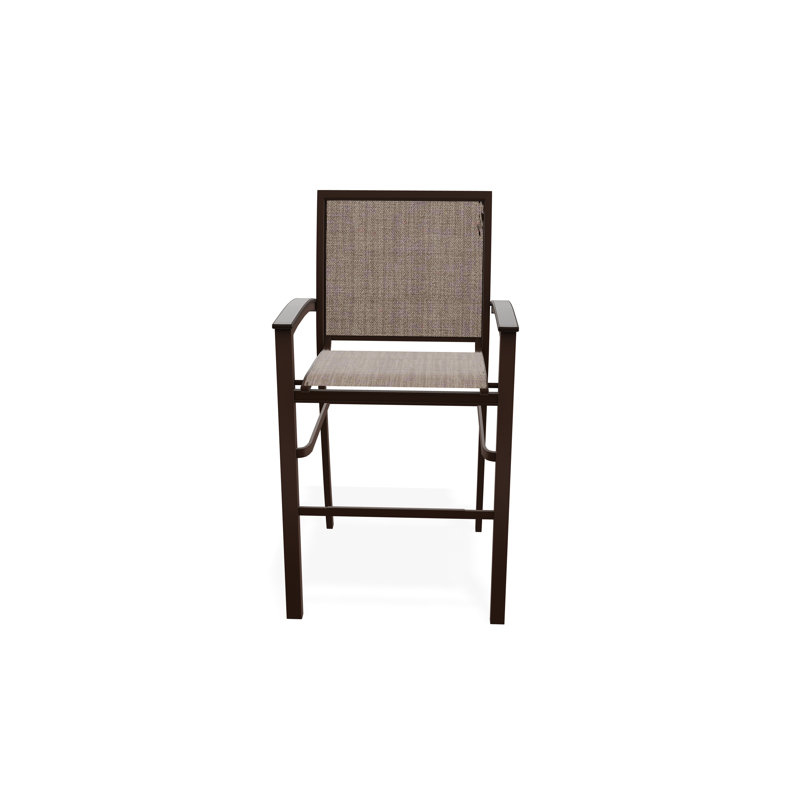 Chaise de café empilable en aluminium Bazza, Kona, Fenouil Augustine Sunbrella®