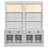 83.4"Tall Bookshelf Suite With LED Lighting,  Bookcases With Glass Doors And Drawers,2-Piece Set Storage Bookcase Suite With Open Shelves