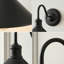 Shaliqua Industrial Armed Wall Sconce — Vintage Industrial Cone Shade, E27 Compatible.-289294876