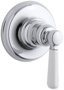 Polished Chrome with White Ceramic Lever Handle
