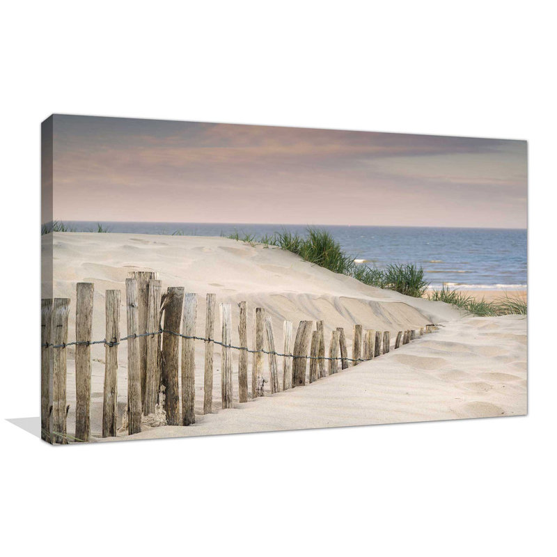 « sandy beach », reproduction de photo sur toile tendue, H 36 po x l 60 po x P 1,5 po