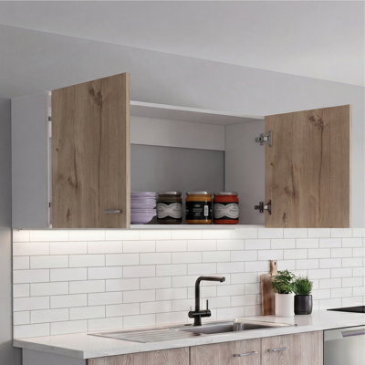 Napoles 39" W Wall Cabinet with Double Door and Spacious Interior Storage for Kitchen, Ofiice, Bathroom or Garage Storage