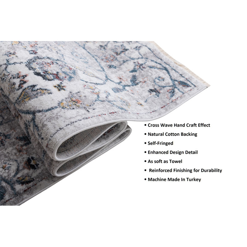 Agnuni Floral Indoor Rug, Rectangle 2' x 3'