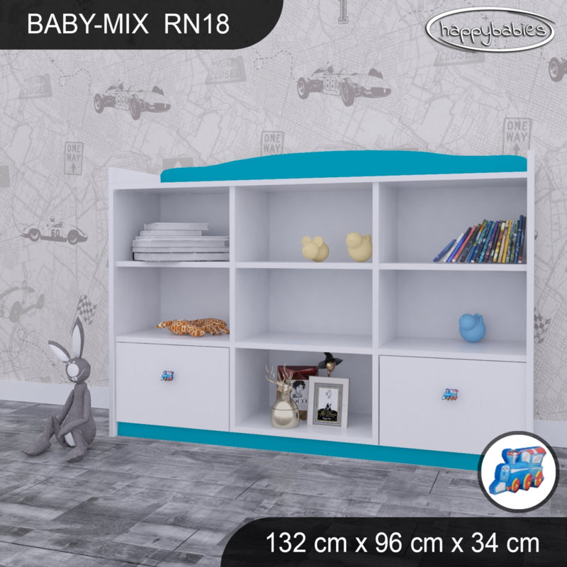 96cm H X 132cm W Kids Cube, White/Blue