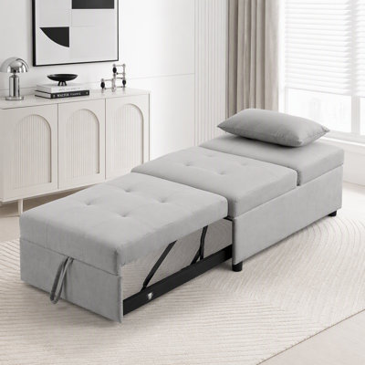 Convertible Folding Ottoman Sofa Bed with Multi-Functional Design