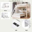 Lit superposé avec bureau et USB-797333236