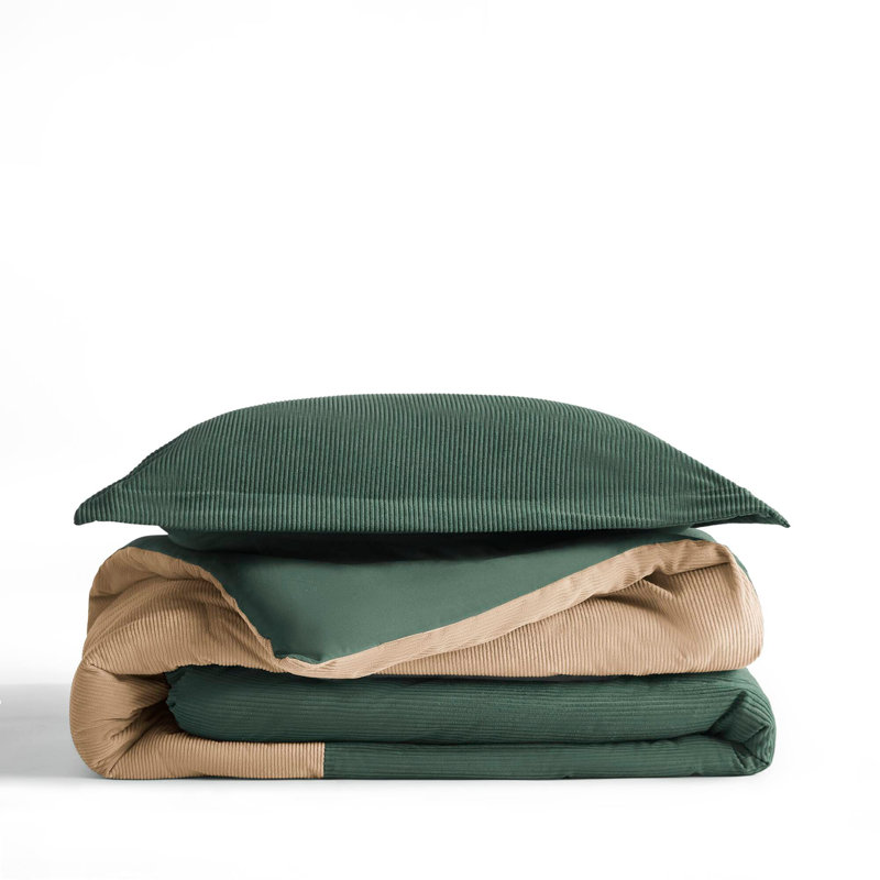 2 Pieces  Comforter Set, Twin Comforter + 1 Sham, Green