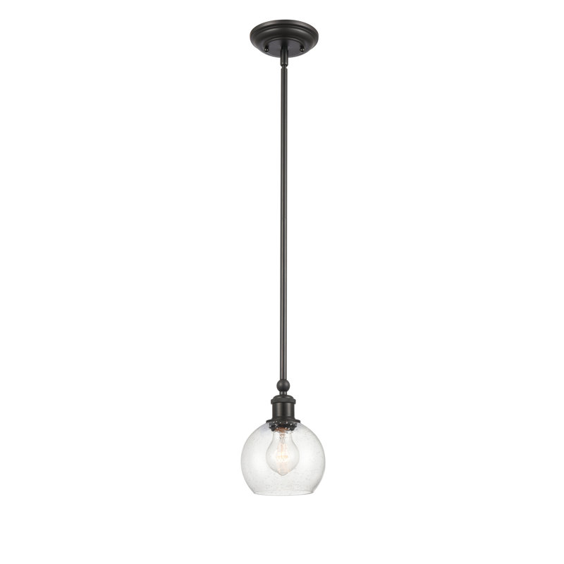 Luminaire suspendu simple à 1 lumière Broomtown, H 7,88 po x l 6 po x P 6 po