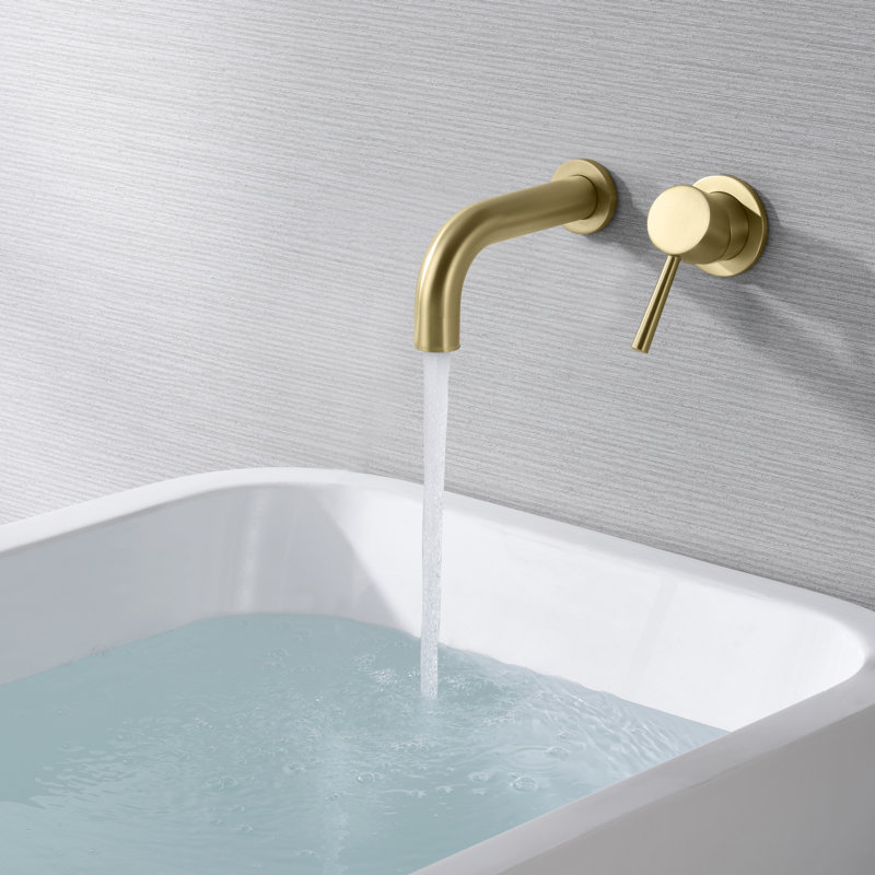 1 Handle Bathroom Bath Faucet, Brushed Gold