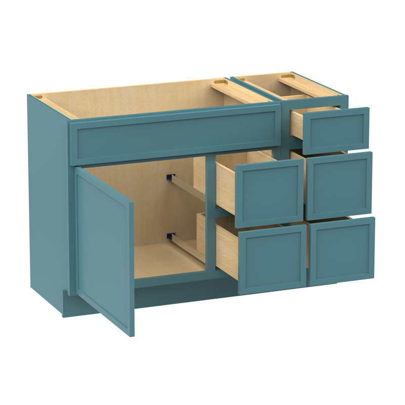 Base de meuble-lavabo simple 48 po seulement, Sarcelle