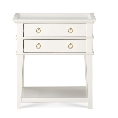 Carmona 2-Drawer Tray Top Nightstand