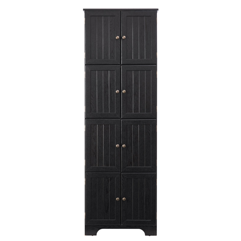 24'' Wide 4 Storage Cabinet, Black