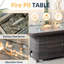 Table de foyer d'extérieur réglable en aluminium au propane-2086256576