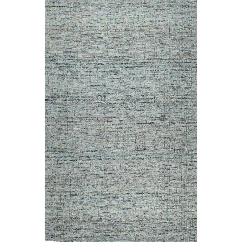 Hand Tufted Wool Area Rug, Blue
