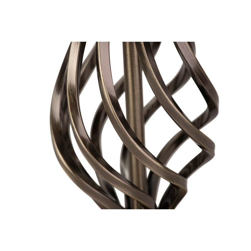 Cortaro 49cm Barley Twist Metal Table Lamp, Gold, Antique Brass