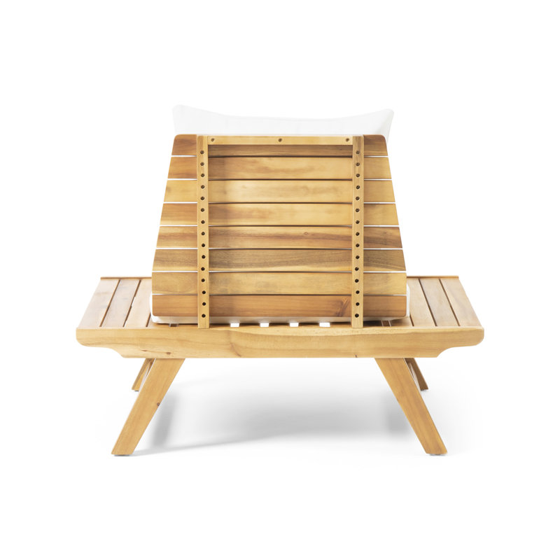CHAISE CLUB SEDona, Coussin blanc / structure en teck
