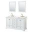 Ensemble de meuble-lavabo double autoportant 60 po avec plateau en quartz Deborah-98146991-98146992-98146996